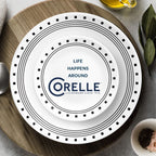 Corelle® City Block 18-piece Mugless Dinnerware Set, Service for 6