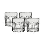 Ocean Glass Traze PST Rocks Glasses (4-Pieces), 12-ounce, Dishwasher Safe
