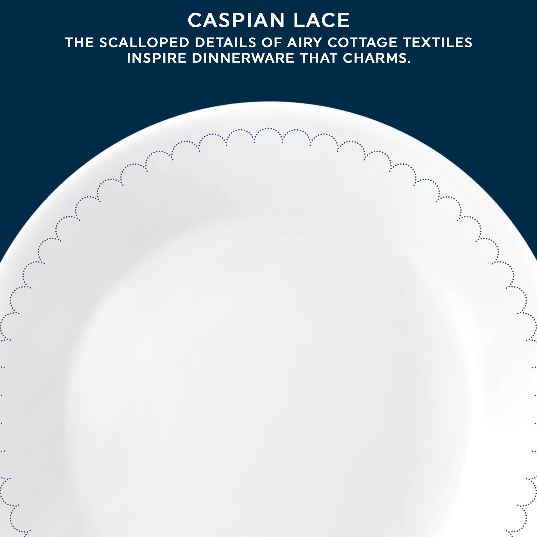 Corelle® Caspian Lace 6.75" Appetizer Plate, 6-pack