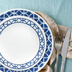 Corelle® Cobalt Circles 12-piece Mugless Dinnerware Set, Service of 4