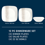 Corelle® Wandering Groves 12-piece Dinnerware Set, Service for 4
